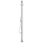 vidaXL Gartendusche mit Brauner Bodenplatte 230 cm Edelstahl vidaXL Gartendusche mit Brauner Bodenplatte 230 cm Edelstahl