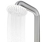 vidaXL Gartendusche mit Brauner Bodenplatte 230 cm Edelstahl vidaXL Gartendusche mit Brauner Bodenplatte 230 cm Edelstahl