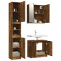 vidaXL 3-tlg. Badmöbel-Set Räuchereiche Holzwerkstoff vidaXL 3-tlg. Badmöbel-Set Räuchereiche Holzwerkstoff