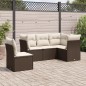 vidaXL 5-tlg. Garten-Sofagarnitur mit Kissen Braun Poly Rattan vidaXL 5-tlg. Garten-Sofagarnitur mit Kissen Braun Poly Rattan