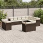 vidaXL 12-tlg. Garten-Sofagarnitur mit Kissen Braun Poly Rattan vidaXL 12-tlg. Garten-Sofagarnitur mit Kissen Braun Poly Rattan