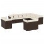 vidaXL 12-tlg. Garten-Sofagarnitur mit Kissen Braun Poly Rattan vidaXL 12-tlg. Garten-Sofagarnitur mit Kissen Braun Poly Rattan