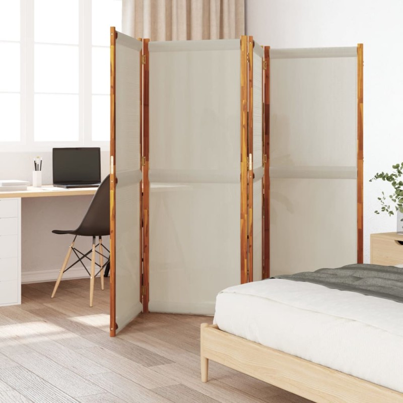 vidaXL 4-tlg. Paravent Hellgrau 280x180 cm vidaXL 4-tlg. Paravent Hellgrau 280x180 cm
