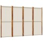 vidaXL 4-tlg. Paravent Hellgrau 280x180 cm vidaXL 4-tlg. Paravent Hellgrau 280x180 cm