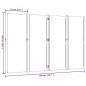 vidaXL 4-tlg. Paravent Hellgrau 280x180 cm vidaXL 4-tlg. Paravent Hellgrau 280x180 cm