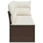 vidaXL Gartensofa mit Kissen 3-Sitzer Braun Poly Rattan vidaXL Gartensofa mit Kissen 3-Sitzer Braun Poly Rattan