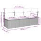 vidaXL Gartensofa mit Kissen 3-Sitzer Braun Poly Rattan vidaXL Gartensofa mit Kissen 3-Sitzer Braun Poly Rattan