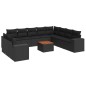 vidaXL 11-tlg. Garten-Sofagarnitur mit Kissen Schwarz Poly Rattan vidaXL 11-tlg. Garten-Sofagarnitur mit Kissen Schwarz Poly Rattan