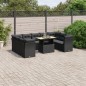 vidaXL 10-tlg. Garten-Sofagarnitur mit Kissen Schwarz Poly Rattan vidaXL 10-tlg. Garten-Sofagarnitur mit Kissen Schwarz Poly Rattan