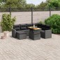 vidaXL 8-tlg. Garten-Sofagarnitur mit Kissen Schwarz Poly Rattan vidaXL 8-tlg. Garten-Sofagarnitur mit Kissen Schwarz Poly Rattan