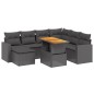 vidaXL 8-tlg. Garten-Sofagarnitur mit Kissen Schwarz Poly Rattan vidaXL 8-tlg. Garten-Sofagarnitur mit Kissen Schwarz Poly Rattan