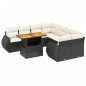 vidaXL 9-tlg. Garten-Sofagarnitur mit Kissen Schwarz Poly Rattan vidaXL 9-tlg. Garten-Sofagarnitur mit Kissen Schwarz Poly Rattan