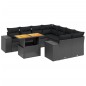 vidaXL 9-tlg. Garten-Sofagarnitur mit Kissen Schwarz Poly Rattan vidaXL 9-tlg. Garten-Sofagarnitur mit Kissen Schwarz Poly Rattan
