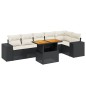 vidaXL 7-tlg. Garten-Sofagarnitur mit Kissen Schwarz Poly Rattan vidaXL 7-tlg. Garten-Sofagarnitur mit Kissen Schwarz Poly Rattan