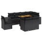 vidaXL 9-tlg. Garten-Sofagarnitur mit Kissen Schwarz Poly Rattan vidaXL 9-tlg. Garten-Sofagarnitur mit Kissen Schwarz Poly Rattan