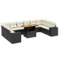 vidaXL 11-tlg. Garten-Sofagarnitur mit Kissen Schwarz Poly Rattan vidaXL 11-tlg. Garten-Sofagarnitur mit Kissen Schwarz Poly Rattan