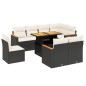 vidaXL 9-tlg. Garten-Sofagarnitur mit Kissen Schwarz Poly Rattan vidaXL 9-tlg. Garten-Sofagarnitur mit Kissen Schwarz Poly Rattan