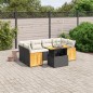 vidaXL 7-tlg. Garten-Sofagarnitur mit Kissen Schwarz Poly Rattan vidaXL 7-tlg. Garten-Sofagarnitur mit Kissen Schwarz Poly Rattan