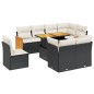 vidaXL 9-tlg. Garten-Sofagarnitur mit Kissen Schwarz Poly Rattan vidaXL 9-tlg. Garten-Sofagarnitur mit Kissen Schwarz Poly Rattan