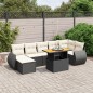 vidaXL 8-tlg. Garten-Sofagarnitur mit Kissen Schwarz Poly Rattan vidaXL 8-tlg. Garten-Sofagarnitur mit Kissen Schwarz Poly Rattan