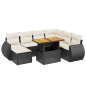 vidaXL 8-tlg. Garten-Sofagarnitur mit Kissen Schwarz Poly Rattan vidaXL 8-tlg. Garten-Sofagarnitur mit Kissen Schwarz Poly Rattan