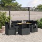 vidaXL 6-tlg. Garten-Sofagarnitur mit Kissen Schwarz Poly Rattan vidaXL 6-tlg. Garten-Sofagarnitur mit Kissen Schwarz Poly Rattan