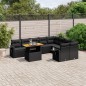 vidaXL 10-tlg. Garten-Sofagarnitur mit Kissen Schwarz Poly Rattan vidaXL 10-tlg. Garten-Sofagarnitur mit Kissen Schwarz Poly Rattan