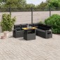 vidaXL 7-tlg. Garten-Sofagarnitur mit Kissen Schwarz Poly Rattan vidaXL 7-tlg. Garten-Sofagarnitur mit Kissen Schwarz Poly Rattan