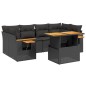 vidaXL 7-tlg. Garten-Sofagarnitur mit Kissen Schwarz Poly Rattan vidaXL 7-tlg. Garten-Sofagarnitur mit Kissen Schwarz Poly Rattan