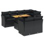 vidaXL 8-tlg. Garten-Sofagarnitur mit Kissen Schwarz Poly Rattan vidaXL 8-tlg. Garten-Sofagarnitur mit Kissen Schwarz Poly Rattan