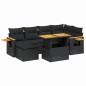vidaXL 7-tlg. Garten-Sofagarnitur mit Kissen Schwarz Poly Rattan vidaXL 7-tlg. Garten-Sofagarnitur mit Kissen Schwarz Poly Rattan