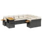 vidaXL 10-tlg. Garten-Sofagarnitur mit Kissen Schwarz Poly Rattan vidaXL 10-tlg. Garten-Sofagarnitur mit Kissen Schwarz Poly Rattan
