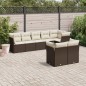 vidaXL 8-tlg. Garten-Sofagarnitur mit Kissen Braun Poly Rattan vidaXL 8-tlg. Garten-Sofagarnitur mit Kissen Braun Poly Rattan