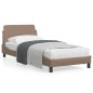 vidaXL Bettgestell mit Kopfteil Cappuccino-Braun 90x190 cm Kunstleder vidaXL Bettgestell mit Kopfteil Cappuccino-Braun 90x190 cm Kunstleder