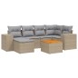 vidaXL 7-tlg. Garten-Sofagarnitur mit Kissen Beige Poly Rattan vidaXL 7-tlg. Garten-Sofagarnitur mit Kissen Beige Poly Rattan