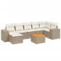 vidaXL 8-tlg. Garten-Sofagarnitur mit Kissen Beige Poly Rattan vidaXL 8-tlg. Garten-Sofagarnitur mit Kissen Beige Poly Rattan