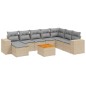 vidaXL 9-tlg. Garten-Sofagarnitur mit Kissen Beige Poly Rattan vidaXL 9-tlg. Garten-Sofagarnitur mit Kissen Beige Poly Rattan