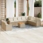vidaXL 11-tlg. Garten-Sofagarnitur mit Kissen Beige Poly Rattan vidaXL 11-tlg. Garten-Sofagarnitur mit Kissen Beige Poly Rattan