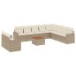 vidaXL 11-tlg. Garten-Sofagarnitur mit Kissen Beige Poly Rattan vidaXL 11-tlg. Garten-Sofagarnitur mit Kissen Beige Poly Rattan