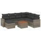 vidaXL 8-tlg. Garten-Sofagarnitur mit Kissen Grau Poly Rattan vidaXL 8-tlg. Garten-Sofagarnitur mit Kissen Grau Poly Rattan