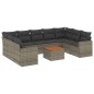 vidaXL 10-tlg. Garten-Sofagarnitur mit Kissen Grau Poly Rattan vidaXL 10-tlg. Garten-Sofagarnitur mit Kissen Grau Poly Rattan