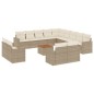 vidaXL 14-tlg. Garten-Sofagarnitur mit Kissen Beige Poly Rattan vidaXL 14-tlg. Garten-Sofagarnitur mit Kissen Beige Poly Rattan
