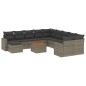vidaXL 14-tlg. Garten-Sofagarnitur mit Kissen Grau Poly Rattan vidaXL 14-tlg. Garten-Sofagarnitur mit Kissen Grau Poly Rattan