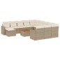 vidaXL 13-tlg. Garten-Sofagarnitur mit Kissen Beige Poly Rattan vidaXL 13-tlg. Garten-Sofagarnitur mit Kissen Beige Poly Rattan