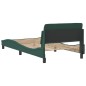 vidaXL Bettgestell mit Kopfteil Dunkelgrün 100x200 cm Samt vidaXL Bettgestell mit Kopfteil Dunkelgrün 100x200 cm Samt