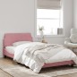 vidaXL Bettgestell mit Kopfteil Rosa 100x200 cm Samt vidaXL Bettgestell mit Kopfteil Rosa 100x200 cm Samt