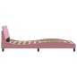 vidaXL Bettgestell mit Kopfteil Rosa 100x200 cm Samt vidaXL Bettgestell mit Kopfteil Rosa 100x200 cm Samt