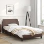 vidaXL Bettgestell mit Kopfteil Braun 100x200 cm Kunstleder vidaXL Bettgestell mit Kopfteil Braun 100x200 cm Kunstleder