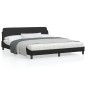 vidaXL Bettgestell mit Kopfteil Schwarz 180x200 cm Kunstleder vidaXL Bettgestell mit Kopfteil Schwarz 180x200 cm Kunstleder