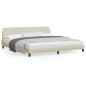 vidaXL Bettgestell mit Kopfteil Creme 200x200 cm Stoff vidaXL Bettgestell mit Kopfteil Creme 200x200 cm Stoff